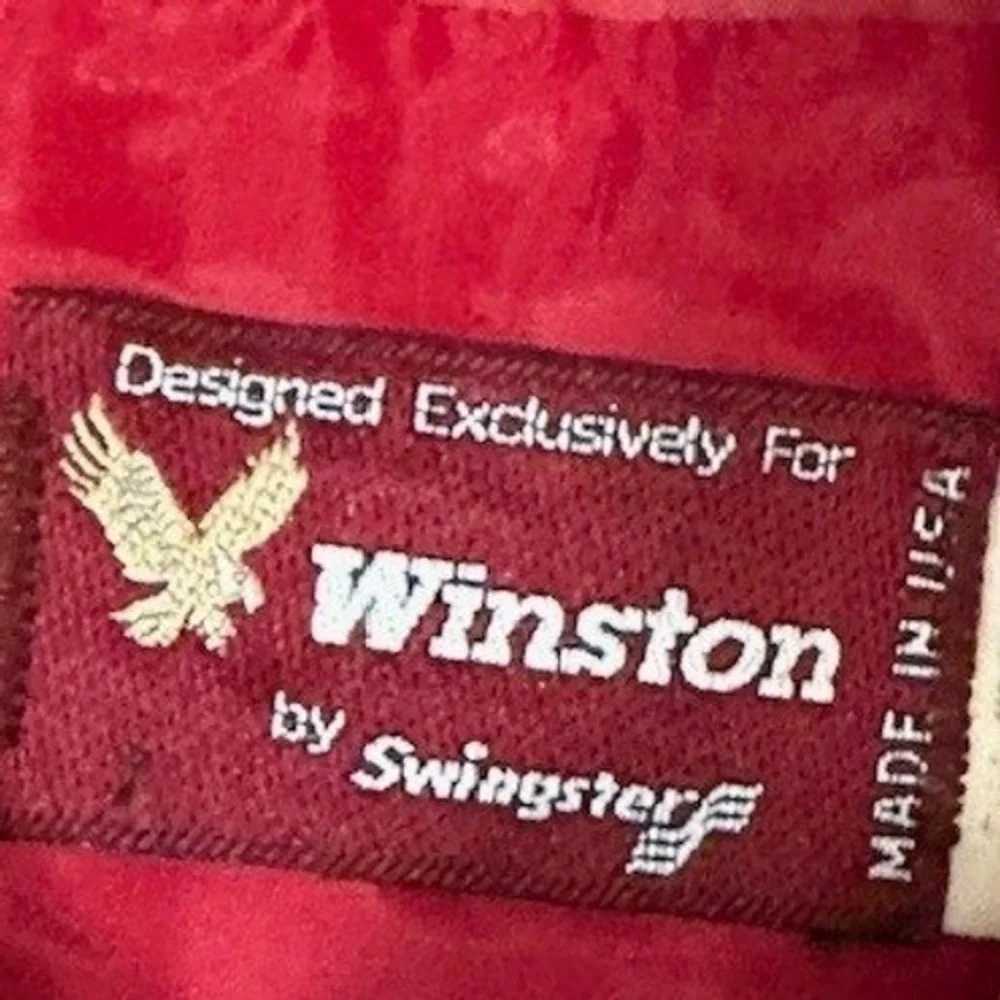 Winston Cup Series Jacket Mens L Red NASCAR Racing Windbreaker Swingster EUC